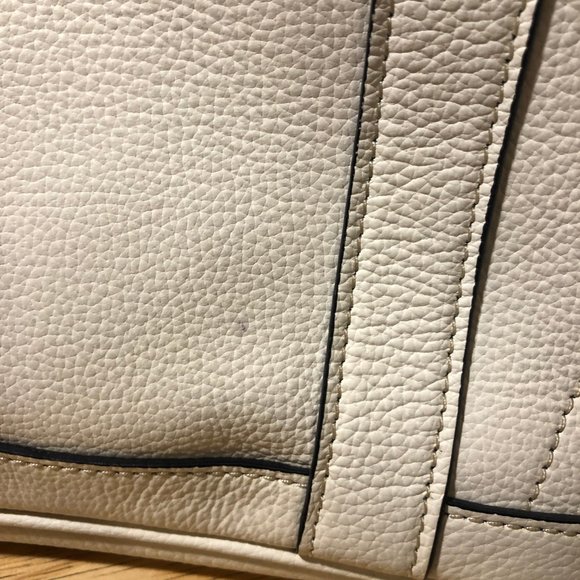 *NWD Womens J.Crew Borge Garveri White Pebbled Leather Tote Handbag - Picture 13 of 14